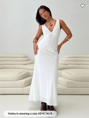 keila lace trim maxi dress cream / black Keila Lace Trim Cutout Maxi Dress (Women)